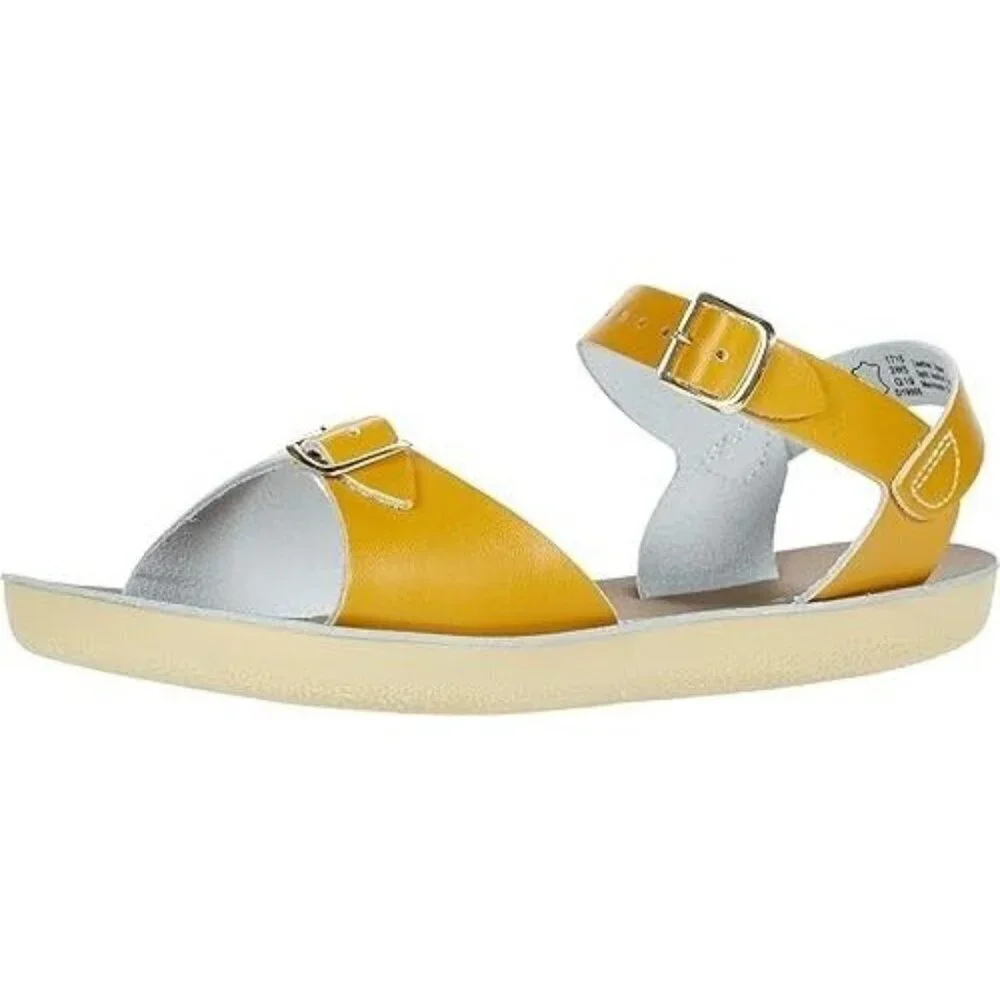 Salt Water Sandals Infant Toddler‎ Size 1 Hoy Shoe Sea Wee Shiny Yellow NEW